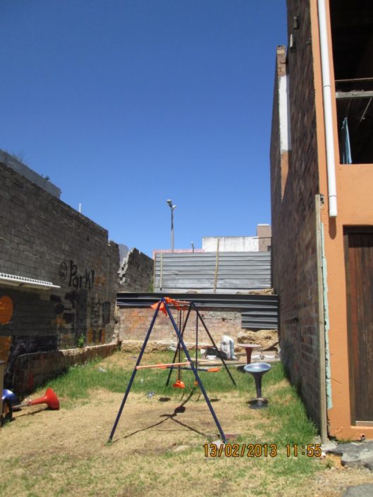 View of site before construction