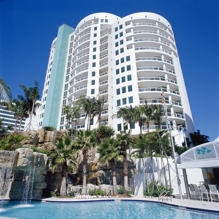 Facade from Hyatt Hotel Pool