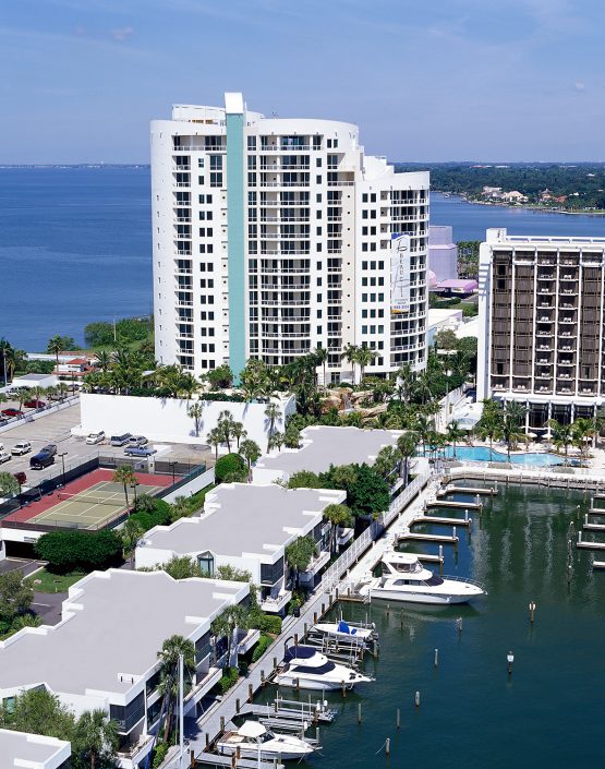 View of building from marina