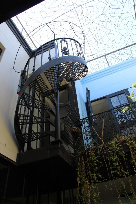 Staircase to rooftop terrace