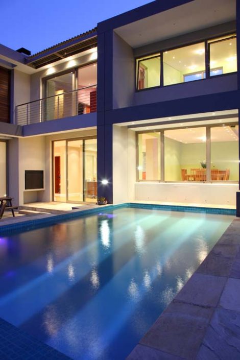 Front view of home over the pool